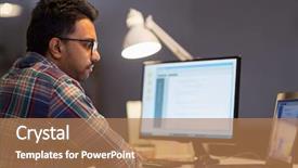  Presentation with creative thinking - PPT layouts featuring entreprenure thinking - deadline technology and people concept background and a coral colored foreground