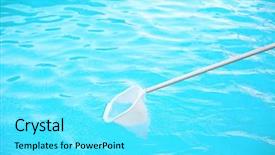  Presentation with swimming pool - Colorful slide deck enhanced with entretien m nager - cleaning swimming pool with net backdrop and a  colored foreground