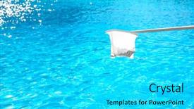  Presentation with net etiquette - Slide set consisting of entretien m nager - cleaning swimming pool with net background and a  colored foreground