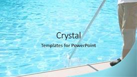  Presentation with dog poop scoop - Cool new PPT layouts with entretien m nager - man cleaning swimming pool backdrop and a  colored foreground