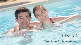  Presentation with end of summer - Audience pleasing slide set consisting of entretien m nager - summer swimming backdrop and a  colored foreground