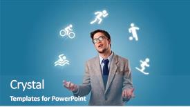  Presentation with sports - Audience pleasing PPT theme consisting of entretien m nager - young student juggle with sports backdrop and a teal colored foreground