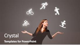  Presentation with sports - Presentation enhanced with entretien m nager - young student juggle with sports background and a tawny brown colored foreground