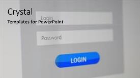  Presentation with password login - PPT layouts having login and password on monitor background and a light gray colored foreground