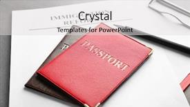  Presentation with reform - Theme consisting of paper with words immigration background and a light gray colored foreground