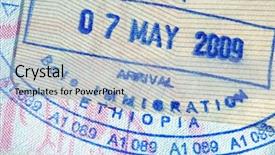  Presentation with immigration - Beautiful presentation theme featuring entry stamp for canada backdrop and a light blue colored foreground