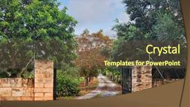  Presentation with canals farm land - Cool new presentation theme with entry to private farm area backdrop and a tawny brown colored foreground