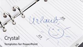  Presentation with journal entry - Slide deck enhanced with entry to the calendar holidays background and a  colored foreground