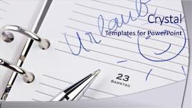  Presentation with journal entry - Audience pleasing slide set consisting of entry to the calendar holidays backdrop and a  colored foreground