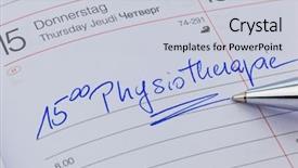  Presentation with dermatofunctional physiotherapy - PPT theme with entry to the calendar physiotherapy background and a  colored foreground