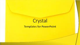  Presentation with gift card envelope - Presentation theme having envelope isolated on the white background and a white colored foreground