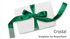  Presentation with gift card envelope - PPT layouts with envelope with colourful ribbon background and a white colored foreground