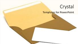  Presentation with gift card envelope - Audience pleasing presentation design consisting of envelope with congratulatory card isolated backdrop and a blonde colored foreground