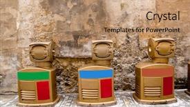  Presentation with classification - Beautiful slides featuring enviornmental degradation - green ecologic trash devices backdrop and a  colored foreground