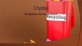 Presentation with recycling - Presentation theme consisting of enviornmental degradation - recycling bin with papers background and a red colored foreground