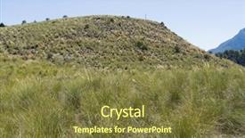  Presentation with blue mountain - Presentation design with enviro - beautiful alpine landscape green mountain background and a tawny brown colored foreground