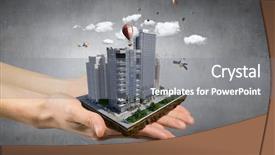  Presentation with development - PPT layouts featuring enviroment - new development project mixed media background and a gray colored foreground