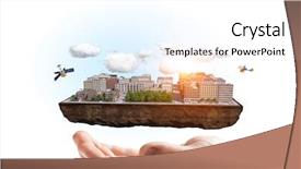  Presentation with development - Beautiful PPT theme featuring enviroment - new development project mixed media backdrop and a white colored foreground