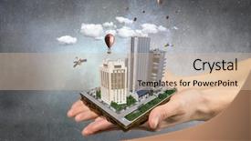  Presentation with development - Cool new slides with enviroment - new development project mixed media backdrop and a soft green colored foreground