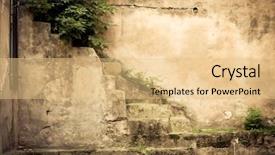  Presentation with brick wall - PPT layouts consisting of enviroment - vintage brick wall background background and a lemonade colored foreground