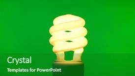  Presentation with green energy - Slides enhanced with enviromental - compact florescent bulb background and a forest green colored foreground