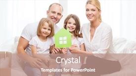  Presentation with green house - Slide deck enhanced with enviromental - family children accomodation and home background and a coral colored foreground