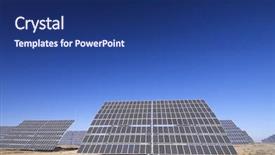  Presentation with solar panel - Amazing slides having enviromental - huge solar panel with blue backdrop and a ocean colored foreground