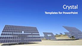  Presentation with solar - Presentation theme having enviromental - solar field with blue background and a cobalt blue colored foreground