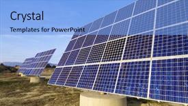  Presentation with solar energy - Amazing PPT layouts having enviromental - solar panels for electrical energy backdrop and a light blue colored foreground