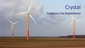  Presentation with windmills - Amazing PPT layouts having enviromental - windmills in the countryside backdrop and a sky blue colored foreground