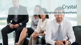  Presentation with successful group of surgeons - Audience pleasing presentation design consisting of environmenr friendly - group of successful managers posing backdrop and a sky blue colored foreground