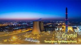  Presentation with aerial - Cool new presentation theme with environment - aerial view at oil backdrop and a tawny brown colored foreground