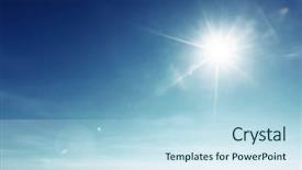  Presentation with sky sun - Amazing presentation having environment - blue sky and sun backdrop and a light blue colored foreground