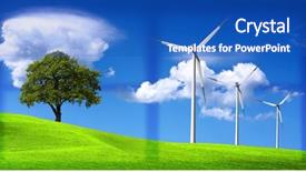  Presentation with clean - Presentation theme with environment - clean energy concept background and a cobalt blue colored foreground