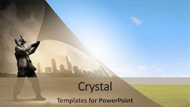  Presentation with turning page - PPT layouts enhanced with cow parsnip in the mountains background and a tawny brown colored foreground