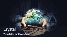  Presentation with save earth - PPT theme featuring environment - let's save our planet earth background and a wine colored foreground