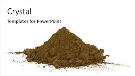  Presentation with compost - Audience pleasing presentation theme consisting of environment compost - pile of soil isolated backdrop and a white colored foreground