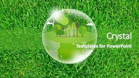  Presentation with green earth - Amazing slide deck having environment concept - eco earth on fresh spring backdrop and a shamrock green colored foreground