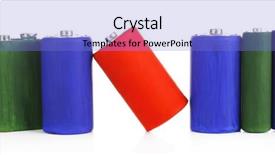  Presentation with batteries - Audience pleasing PPT layouts consisting of environment degradation - alkaline batteries isolated on white backdrop and a  colored foreground