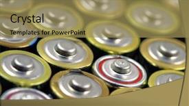  Presentation with batteries - PPT theme featuring dinner - grilled pineapple slices with fresh background and a gold colored foreground