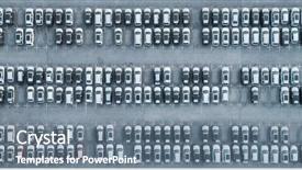  Presentation with aerial - PPT theme with environment economics - aerial view of huge storage background and a gray colored foreground