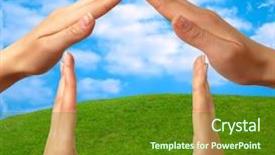  Presentation with environment health safety - Audience pleasing presentation design consisting of environment health safety - conceptual home symbol - real backdrop and a tawny brown colored foreground