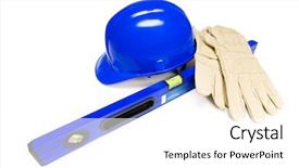  Presentation with environment health safety - Cool new presentation with environment health safety - construction worker supplies backdrop and a white colored foreground
