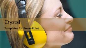  Presentation with noise - PPT layouts with environment health safety - protection against noise background and a gold colored foreground