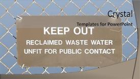  Presentation with san francisco - Cool new PPT theme with environment impacting humans - interesting keep out sign backdrop and a light blue colored foreground