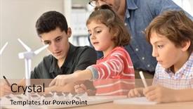  Presentation with elementary school - Amazing presentation design having environment kids - elementary school pupils learning backdrop and a coral colored foreground