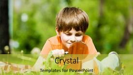  Presentation with park - PPT theme enhanced with environment kids - image of cute boy playing background and a yellow colored foreground