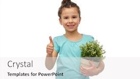  Presentation with environment - Slide set consisting of environment-nature-and-people-concept background and a white colored foreground