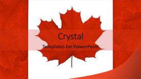  Presentation with canada flag - Cool new slides with patriotic plant - environmental and ecological canada flag backdrop and a  colored foreground