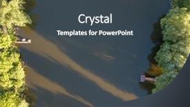  Presentation with environmental - Slide deck enhanced with environmental banking - green forest on both banks background and a tawny brown colored foreground